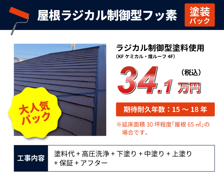 屋根ラジカル制御型フッ素