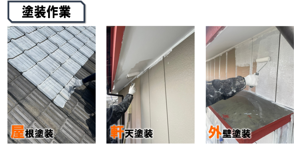 徳島県,下助任町の屋根外壁塗装の写真