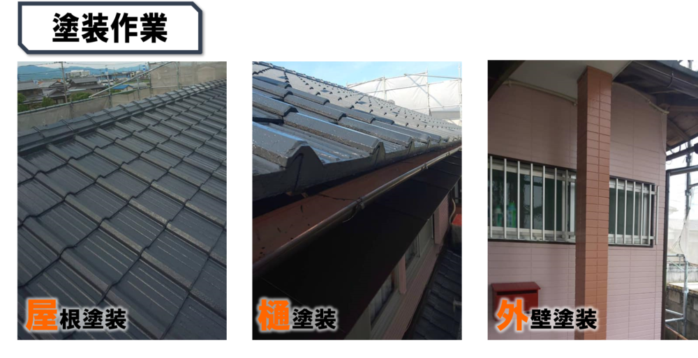 徳島県,吉野川市の屋根外壁塗装写真